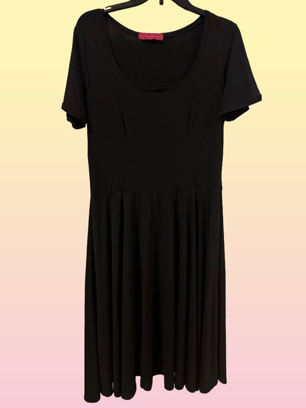 Vintage Melissa Masse Made-to-Measure Black Dress – Elegant Fit & Flare
